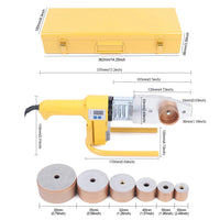 Machine à souder les tubes 1000 W pour le soudage de tubes en fer et plastique PP/PPR/PB/PE, avec outil de chauffage par fusion à chaud de diamètre 20-63 mm.