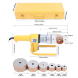 Machine à souder les tubes 1000 W pour le soudage de tubes en fer et plastique PP/PPR/PB/PE, avec outil de chauffage par fusion à chaud de diamètre 20-63 mm.