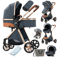 Poussette bébé 3 en 1 poussette légère pour nouveau-nés voyage pliable bébé voitures infantile poussette landau siège auto bébé