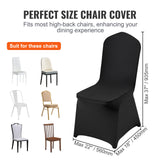 SucceBuy 50 pièces housse de chaise en Spandex pour fête de mariage housse de chaise universelle ajustée amovible lavable housses de protection