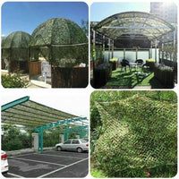 Filets de camouflage 1,5 m x 1 m et 4 m x 5 m, blanc, bleu, beige, style désert, pour dissimulation, auvent extérieur, ombrage de jardin ou tonnelle.