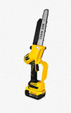 Tronçonneuse électrique sans balais jaune de 8 pouces (20 cm) et 1380 W, outil professionnel pour l'élagage et le jardinage, compatible avec les batteries Dewalt 20 V.