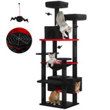 Grand arbre et tour pour chats d'intérieur, avec postes à gratter recouvertes de Sisal, hamac spacieux, perchoirs rembourrés et condos, jouets pour chats