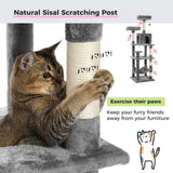 Grand arbre à chat pour grands chats d'intérieur, tour de chat haute pour gros chats avec hamac super grand, arbres grimpant pour chats avec tire à gratter