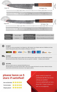 Couteau de chef japonais TURWHO forgé à la main, en acier damassé, couteau de cuisine Santoku, couteau à sashimi, couteau à pain, outil de cuisine utilitaire à lame artisanale
