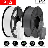 JAYO Filament d'imprimante 3D PETG / PLA / PLA PLUS 1.75mm 2.2 KG 100% matériaux d'impression 3D non toxiques sans bulle pour imprimante 3D