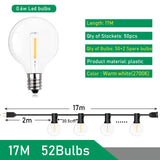 9 M/26 M feston LED Globe chaîne lumière fée LED G40 extérieur pour fête de noël jardin décor guirlande lampe rue Patio arrière-cour