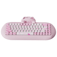 Clavier de jeu sans fil YUNZII C68, clavier mécanique RVB personnalisé Hi-Fi Cute Cat, Silicone 65% échange à chaud ergonomique Kitty Keeb