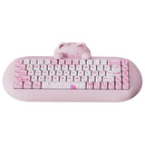 Clavier de jeu sans fil YUNZII C68, clavier mécanique RVB personnalisé Hi-Fi Cute Cat, Silicone 65% échange à chaud ergonomique Kitty Keeb