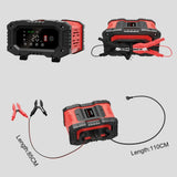 Chargeur de batterie portable 20 A/10 A pour voiture, moto et camion (12 V/24 V), automatique, AGM LiFePO4, plomb-acide, avec fonction marche/arrêt et réparation.