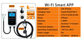 Feyree 22KW 32A Type2 EV chargeur 11KW 3P EVSE Wallbox 7.6KW 1P 4.3 pouces écran nouveau Smart APP contrôle Station de charge chargeur de voiture