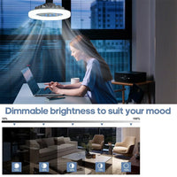 Ventilateur de plafond encastré avec éclairage et télécommande, ventilateur de plafond moderne à intensité variable pour salon et salle à manger