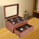 Présentoir en bois pour bijoux et montres, boîte de rangement avec MEL20 emplacements