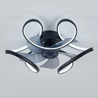 Ventilateur de plafond intelligent avec lumières LED pour chambre à coucher (répété inutilement) avec télécommande et application de contrôle pour salle à manger