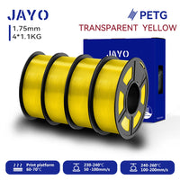Filament PETG JAYO pour imprimante 3D FDM, 2 bobines de 1,75 mm, enroulement soigné, 2,2 kg/lot