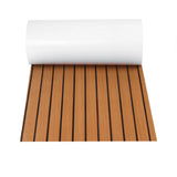 Plancher auto-adhésif en mousse de teck de 2.4M, revêtement de sol marin en mousse EVA, feuille de pont de bateau en Faux, accessoires marron noir