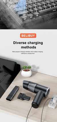 BELIBUY aspirateur de voiture aspirateur Portable appareil ménager haute puissance Mini nettoyeur sans fil aspirateur de tapis