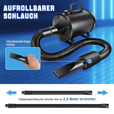 Sèche-cheveux intelligent à ions négatifs pour animaux de compagnie, idéal pour les grands chiens. Puissance : 3 500 W. Équipé de 4 embouts.