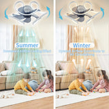 Ventilateur de plafond intelligent avec lumières LED pour chambre à coucher (répété inutilement) avec télécommande et application de contrôle pour salle à manger