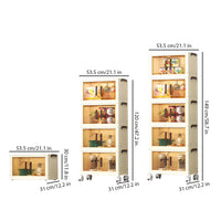 Armoire de Rangement Pliante Anti-Poussière, avec Roue à Comcussion, pour Cuisine, Chambre à Coucher, Salon, Armoire