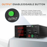 KUAIQU Adjustable Switching DC Power Supply 30V 10A 6A Lab Bench Power Supply 60V 5A 120V 3A Output Preset Current 20A 30A 60A