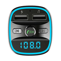 T25 voiture Bluetooth 5.0 transmetteur FM lecteur MP3 charge rapide double chargeur USB