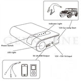 Démarreur de voiture GKFLY, dispositif de démarrage d'urgence, câbles, chargeur de batterie portable, booster de batterie