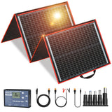 Dokio-Panneau solaire portable et pliable, 18V, 100/160/200/300 W, avec contrôleur 12V pour charger la batterie, adapté au camping