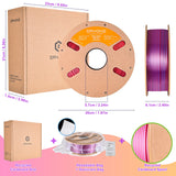 ERYONE Nouveauté Filament PLA Soie Hyper Speed bicolore haute qualité 1 kg, diamètre 1,75 mm, pour imprimante 3D - Livraison rapide