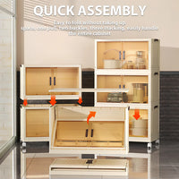 Boîte de rangement pliante avec roulettes 1/2/3/4/5 couches, bacs de rangement empilables polyvalents, organisateur de maison, conteneur d'articles divers