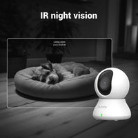 Caméra de surveillance pour bébé Caméra de sécurité domestique HD 2K avec détection de mouvement et audio bidirectionnel, installation facile, jour et nuit claires
