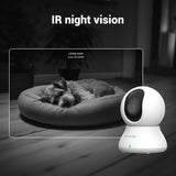 Caméra de surveillance pour bébé Caméra de sécurité domestique HD 2K avec détection de mouvement et audio bidirectionnel, installation facile, jour et nuit claires