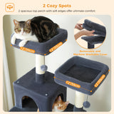 Grand arbre et tour pour chats d'intérieur, avec postes à gratter recouvertes de Sisal, hamac spacieux, perchoirs rembourrés et condos, jouets pour chats