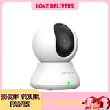 Caméra de surveillance pour bébé Caméra de sécurité domestique HD 2K avec détection de mouvement et audio bidirectionnel, installation facile, jour et nuit claires