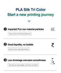 KEEPANG – Filament d'imprimante 3D PLA en soie, 5KG, Filaments de couleurs simples/doubles/Triples, 2.2LBS, 1KG/rouleau, 1.75mm ± 0.02MM, matériau d'impression 3D