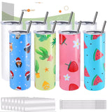 HTVlearT-Gobelets à sublimation en acier inoxydable, gobelet à sublimation droit maigre, gobelet vierge bricolage, bouteille standard, 4 pièces, 8 pièces, 12/16 pièces, 20 oz