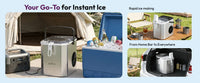 Machine à glaçons Loefme Desktop entièrement automatique en forme de balle, 12 kg/24 h, production de glace rapide, idéale pour un usage domestique, nettoyage automatique.