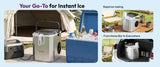 Machine à glaçons Loefme Desktop entièrement automatique en forme de balle, 12 kg/24 h, production de glace rapide, idéale pour un usage domestique, nettoyage automatique.