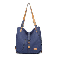 Sac à main KONO pour femme, sac à dos en toile, grand modèle, antivol, sac bandoulière multifonctionnel