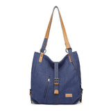 Sac à main KONO pour femme, sac à dos en toile, grand modèle, antivol, sac bandoulière multifonctionnel