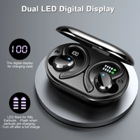 Écouteurs sans fil, Bluetooth 5.3, basses stéréo, micro intra-auriculaire antibruit, étanches IP7, pour le sport, autonomie de 40 heures.
