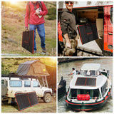 Dokio-Panneau solaire portable et pliable, 18V, 100/160/200/300 W, avec contrôleur 12V pour charger la batterie, adapté au camping