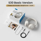 HAYLOU S30 casque sans fil Bluetooth 5.4 43dB casques antibruit adaptatifs 40mm pilote dynamique 80H écouteurs de lecture