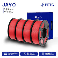 Filament PETG JAYO pour imprimante 3D FDM, 2 bobines de 1,75 mm, enroulement soigné, 2,2 kg/lot