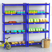 Étagère Industrielle Lourde 5 Niveaux Réglables 875KG Charge Max, Sans Boulons - Rangement Métal Garage Atelier Cave Entrepôt 200x100x50cm