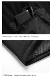 Femmes manteau Intelligent USB chauffage électrique thermique vêtements chauds hiver gilet chauffant grande taille hommes 21 pièces veste chauffante mode