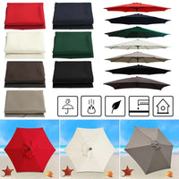 Parasol Patio parapluie remplaçable tissu plage auvent été extérieur jardin Protection Uv Parasol parapluie haut tissu 6/8 nervures