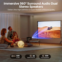 ISinbox-HY320AA NTV Netflix sèche sous licence Android 13, budgétaire avec 1080P 320ANSI Prime Video promettant WiFi BT5.3 HDMI