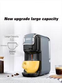 HiBREW Machine à café à capsules multiples, chaud/froid Dolce Gusto lait Nespresso Capsule ESE Pod café moulu cafétéria 20Bar 5 en 1