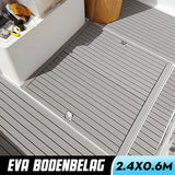 Plancher auto-adhésif en mousse de teck de 2.4M, revêtement de sol marin en mousse EVA, feuille de pont de bateau en Faux, accessoires marron noir